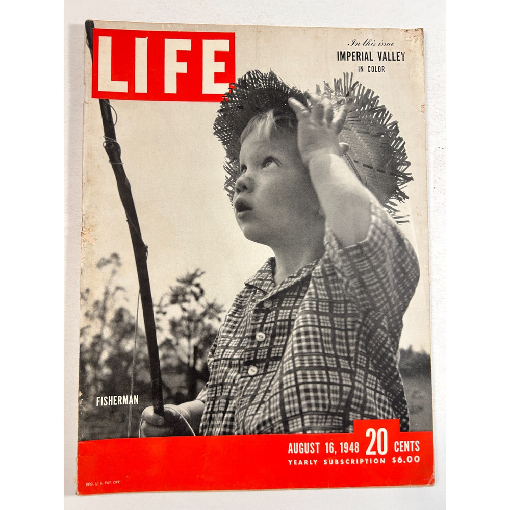 LIFE MAGAZINE August 16 1948 Imperial Valley Fisherman Cover Vintage Americana